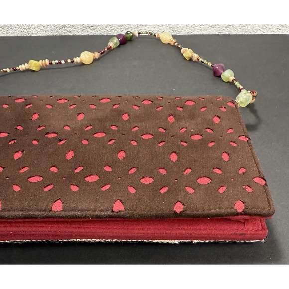 Mary Frances Purse Shoulder Bead Work Floral Embellished Stone Handbag Clutch‎ - Picture 9 of 16